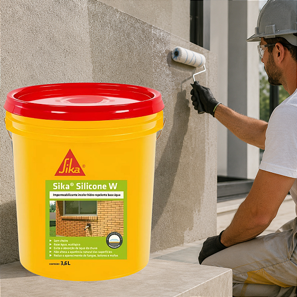Impermeabilizante Incolor Sika Silicone W BR Base Água 3,6L