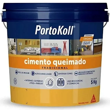 Cimento Queimado PortoKoll - Bd 5kg (Carbono)