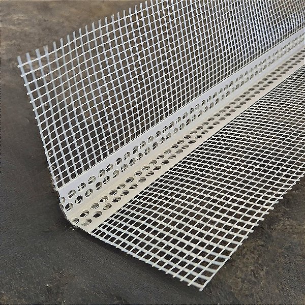 Cantoneira PVC com Tela de Fibra de Vidro - 2,50m