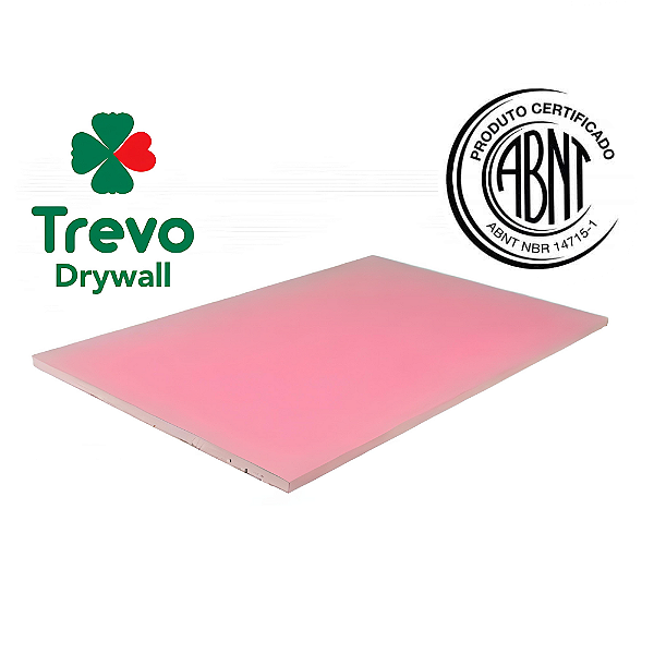 Gesso Acartonado RF Drywall 1,20m x 1,80m x 15mm - Trevo