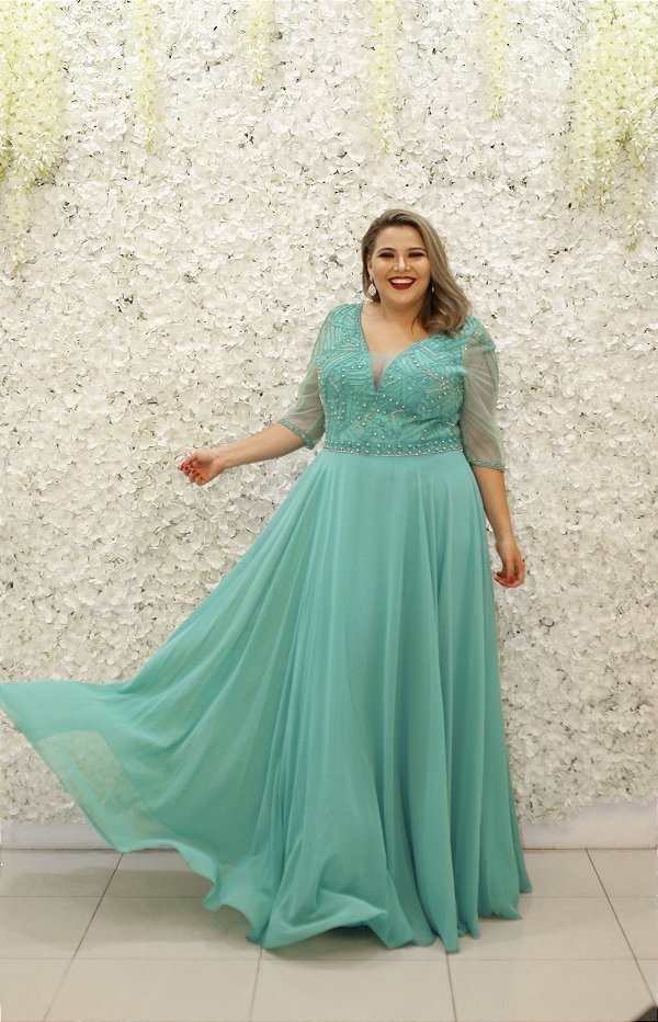 vestido gode verde
