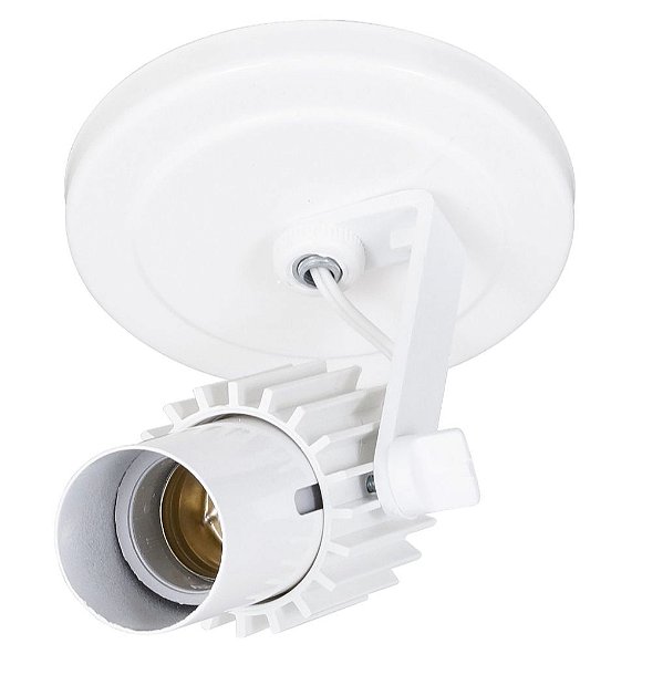 Spot Aletado 1 Lâmpada Branco Luminária Simples E27