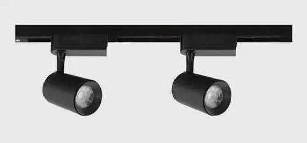 Kit Trilho Eletrificado 1 Metro + 2 Spots Led 7w Preto BQ 3000K Bivolt