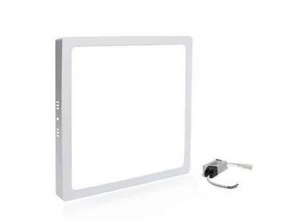 Luminária De Led Plafon 24w  Quadrado Sobrepor Branca Frio 6500k Bivolt 30cm x 30cm