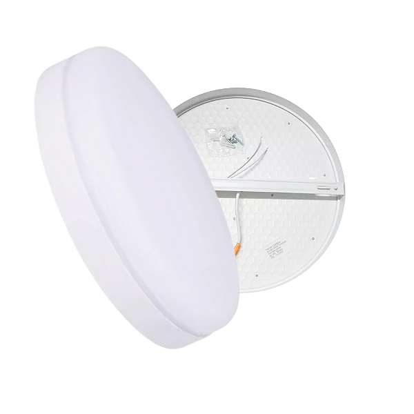 Plafon Led Borda Infinita 50w Sobrepor Redondo 30cmx30cm Bivolt 100v-220v Branco Frio 6500k