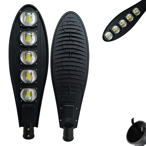 Luminária Led Pública Pétala Cob 250w Poste De Rua 75% Lúmen IP67 Branco Frio 6500K Bivolt 110v-220v