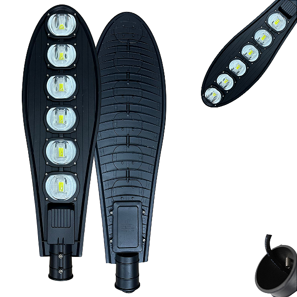 Luminária Led Pública Pétala Cob 300w Poste De Rua 75% Lúmen IP67 Branco Frio 6500K Bivolt 110v-220v