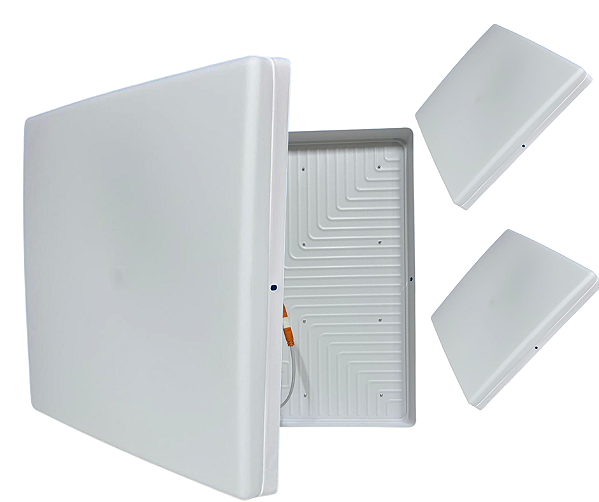 Kit 2 Plafon Led Borda Infinita 72w Sobrepor Quadrado 40cmx40cm Bivolt 100v-220v Neutro 4000k