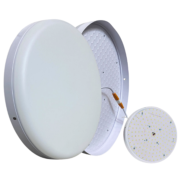 Plafon Led Borda Infinita 72w Sobrepor Redondo 40x40cm Bivolt 98v-220v Neutro 4000k