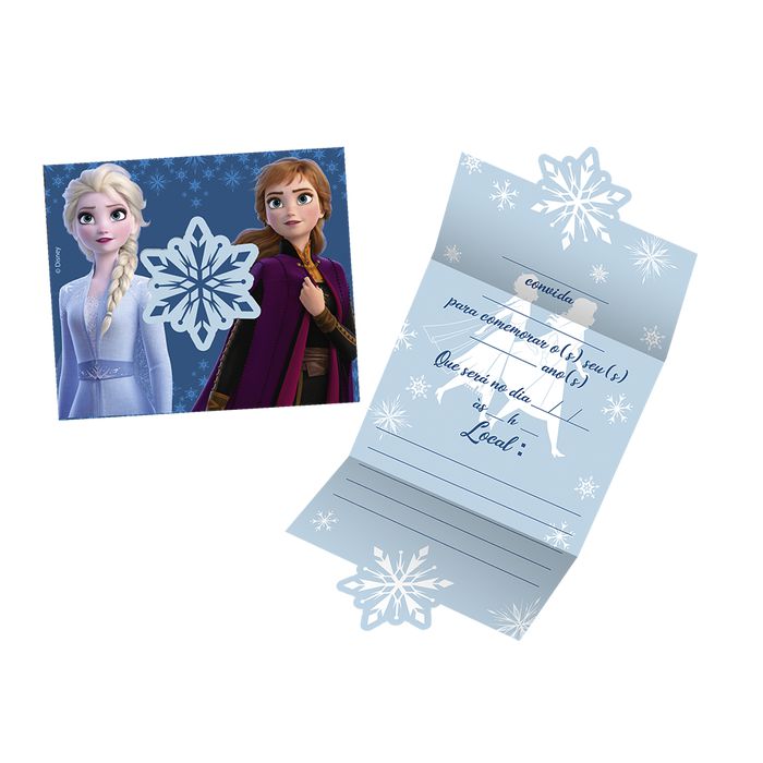 8 Convites Frozen Festa Aniversário