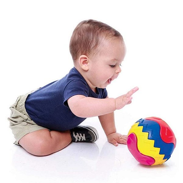 Brinquedo Bebê Montar Bola Encaixa 4 Peças