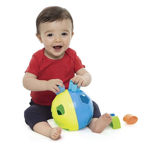 Brinquedo Bebê Educativo Formas na Bola 6 Peças Para Encaixar