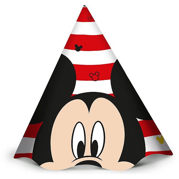 12 Chapéus De Festa Aniversário Mickey Mouse