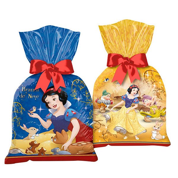 12 Sacolas Branca De Neve Saquinho Lembrancinha Surpresa Festa De Aniversário