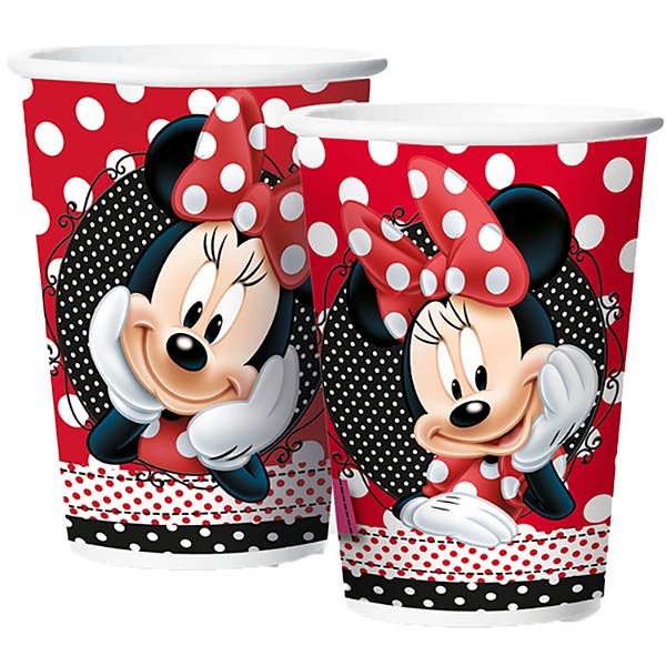 30 Copos Minnie Mouse Festa De Aniversário 180 ML