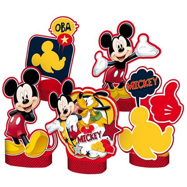 Enfeite Decoração De Mesa Mickey Mouse Clássico Festa De Aniversário