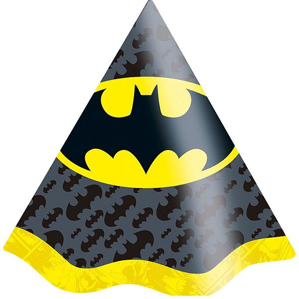 8 Chapéus De Festa Aniversário Batman