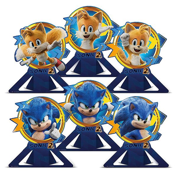 Enfeite Decoração De Mesa Sonic 2 Festa De Aniversário