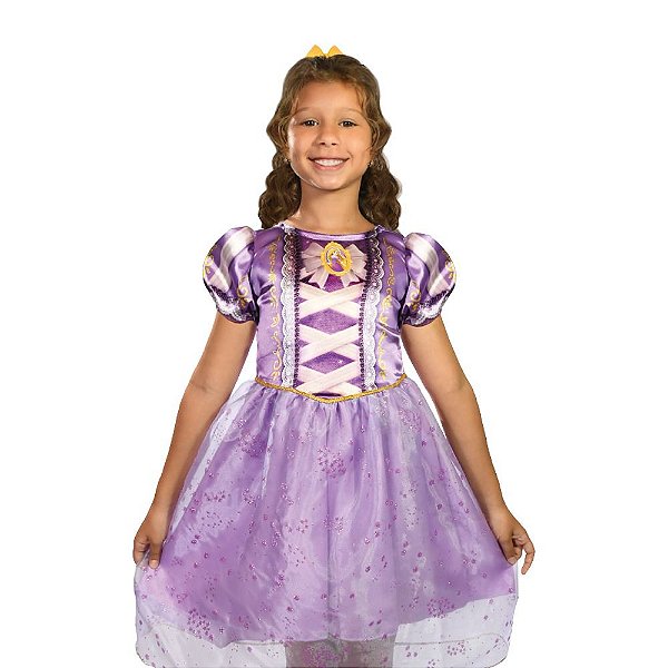Fantasia Vestido Rapunzel Infantil