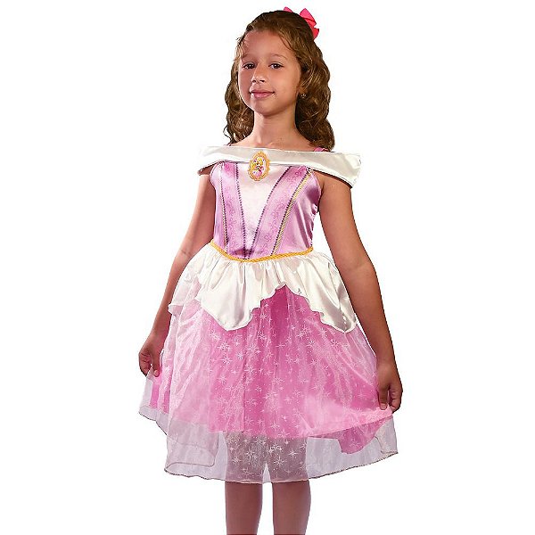 Vestido infantil deals da bela adormecida