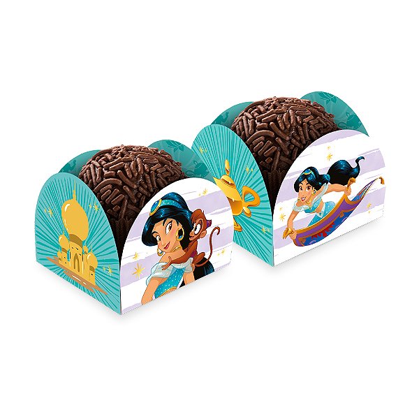 50 Porta Forminha Doces Festa Princesa da Disney Jasmine