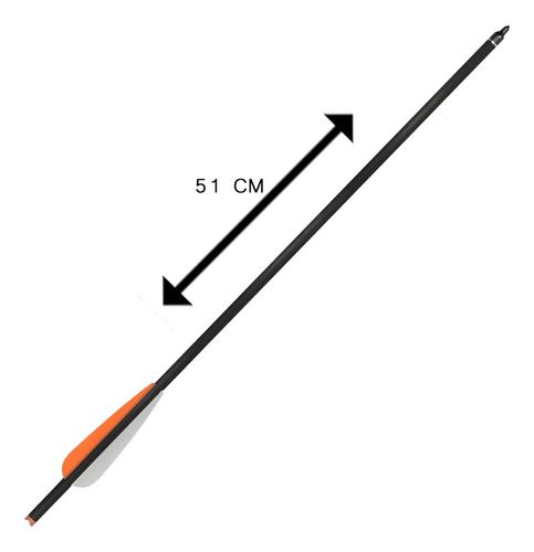 Seta Flecha Em Carbono 20" 51cm Ponta Rosqueável Man Kung
