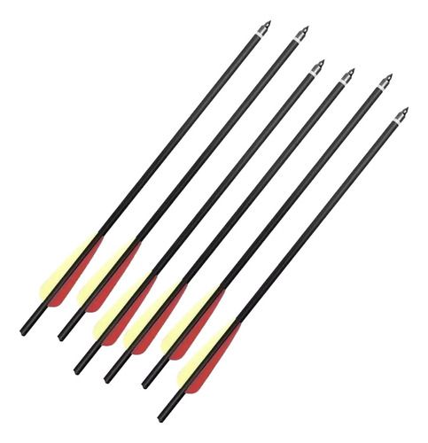Kit 6 Setas Flechas De Alumínio 20p 50,8 CM Black - Man Kung