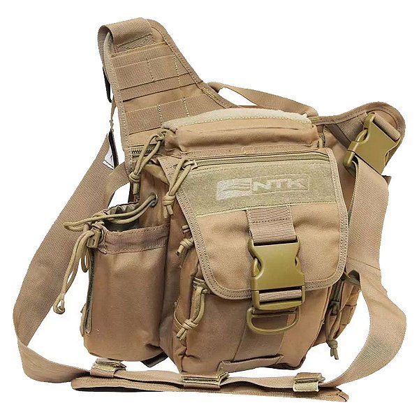 Mochila Bolsa Tática Militar Ombro Transversal Roz Coyote - Nautika