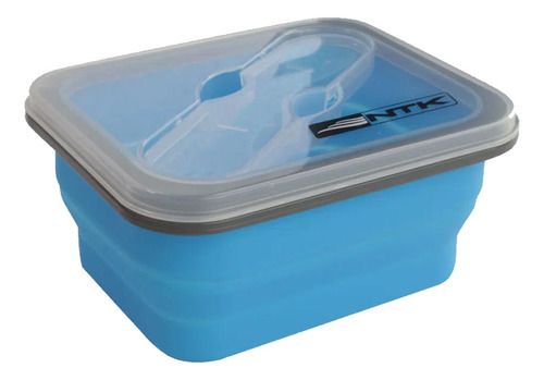 Tigela Dobrável Camping Mini Bento Colher Garfo - Ntk