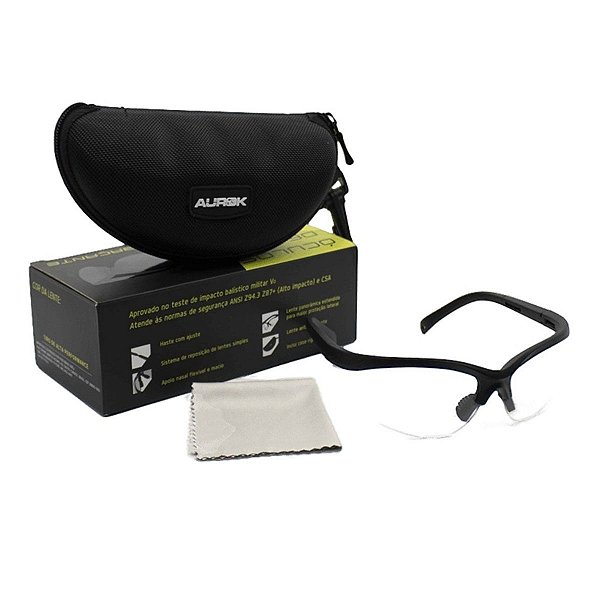 Oculos Proteçao Capa Lente Transparente Antiembaçante - Aurok