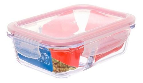 POTE DE VIDRO TAMPA HERMETICA 1L COM DIVISORIA