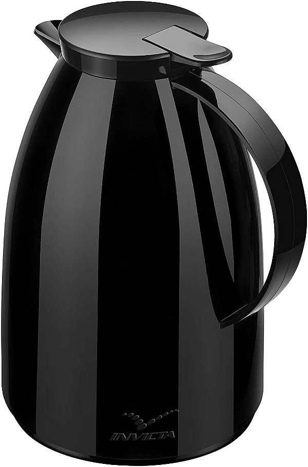 Garrafa Térmica Bule Viena Preto Com Gatilho 1L - Invicta