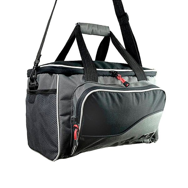 Bolsa Pesca Pro Team Medio 14l Preto E Cinza - Pesca Brasil