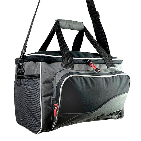 Bolsa Pesca Pro Team Grande 26l Preto E Cinza - Pesca Brasil