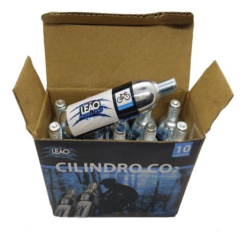 Cilindro Co2 16g Para Bicicleta Caixa 10un - Leão Modelismo
