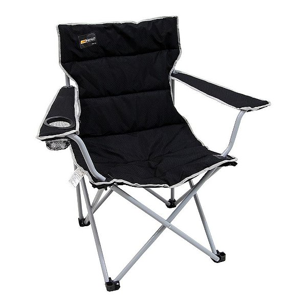Cadeira Dobrável Boni Preto Camping Pesca Nautika + Bolsa