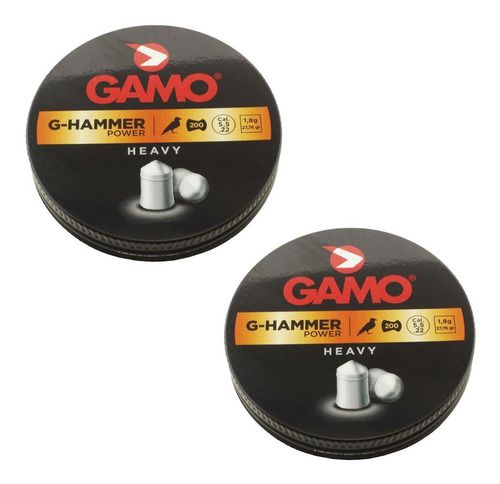 Kit Com 2 Chumbinho Gamo G-hammer Power Heavy Cal.5.5 200un