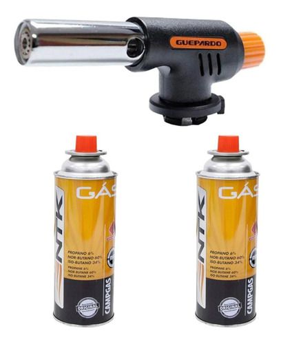 Maçarico Guepardo Flame Gun Com Regulagem + 2 Refil Nautika