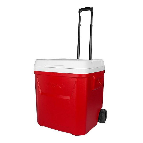 Caixa Térmica Roller 60QT 58L Vermelho Com Rodas - Igloo