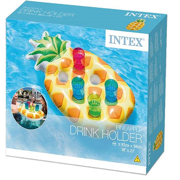 Porta Copos Inflável Divertido Para Piscina Abacaxi Gigante
