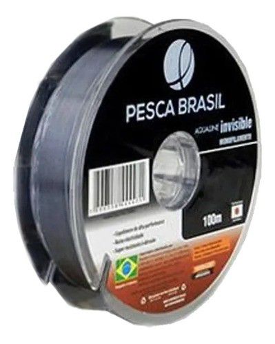 Linha Pesca Brasil Aqualine Invisible 0,60mm 100mt - 27,4 Kg/60,3 Lb