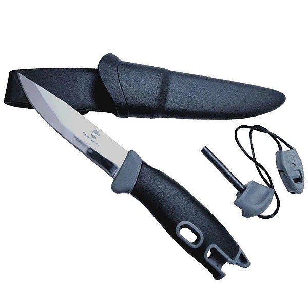 Faca Com Pederneira Kampy Aço Inox - Guepardo