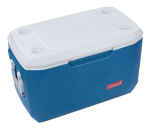 Caixa Recipiente Termica Coleman 70qt 66l Alça E Dreno Azul
