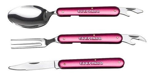 Conjunto De Talheres Guepardo Trekker Camping Viagem