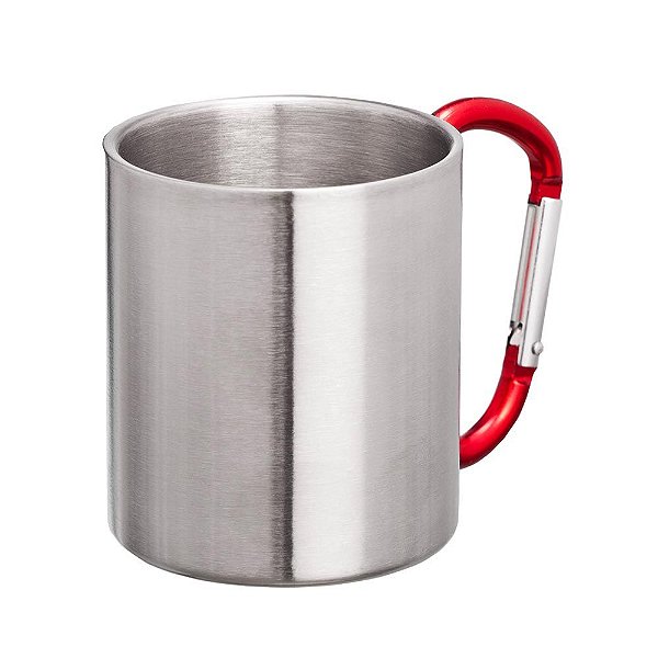 Caneca Adventure Aço Inox Com Mosquetão 220ml - Guepardo