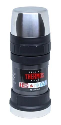 Frasco Térmico Thermos Tulum 470ml Com Colher Única Aço Inox