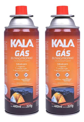Kit 2 Cartuchos De Gás Butano/propano 227g 410ml - Kala