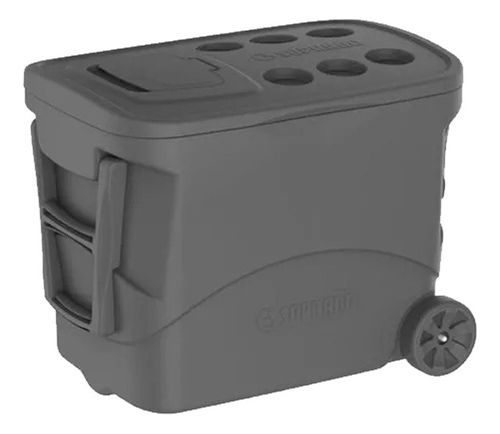 Caixa Térmica Tropical S Plus 50l Cinza Com Rodas - Soprano