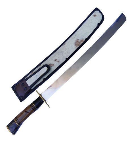 Sabre Faca Gaucha 30 Sb Aço Inox Cabo Madeira E Chifre