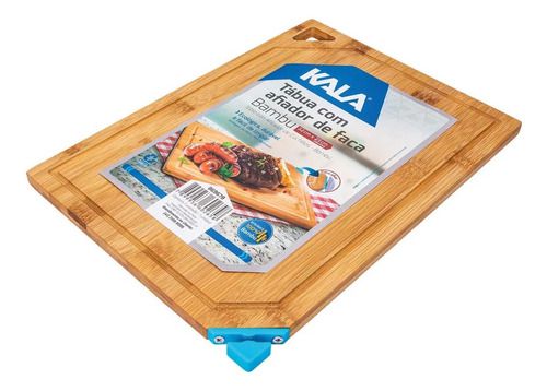 Tabua De Corte Em Bambu Com Afiador 32x22 Cm - Kala
